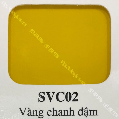 Kính Ốp Bếp Màu Vàng Chanh Đậm (SVC02)