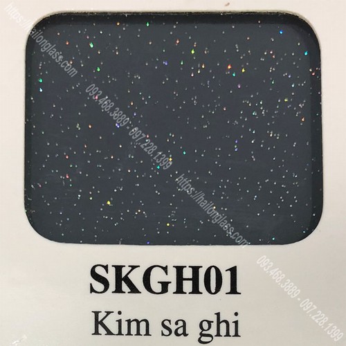 Kính Ốp Bếp Màu Kim Sa Ghi (SKGH01)