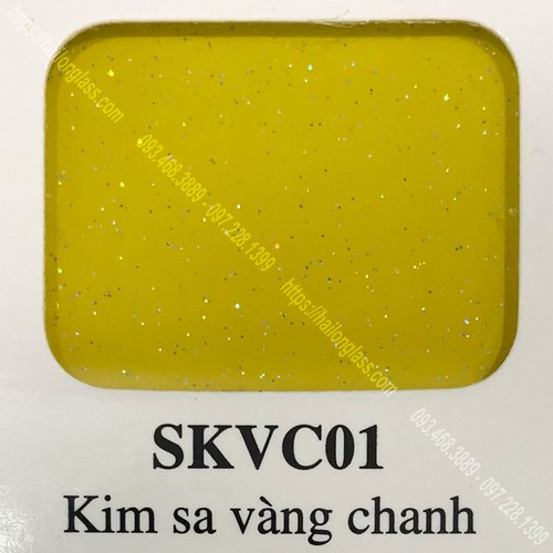 Kính Ốp Bếp Màu Kim Sa Vàng Chanh (SKVC01)