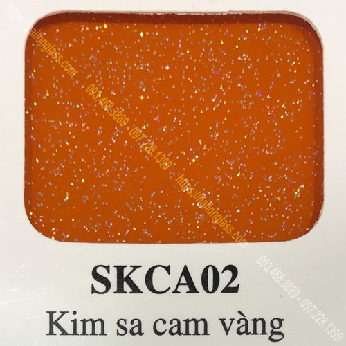 Kính Ốp Bếp Màu Kim Sa Cam Vàng (SKCA02)