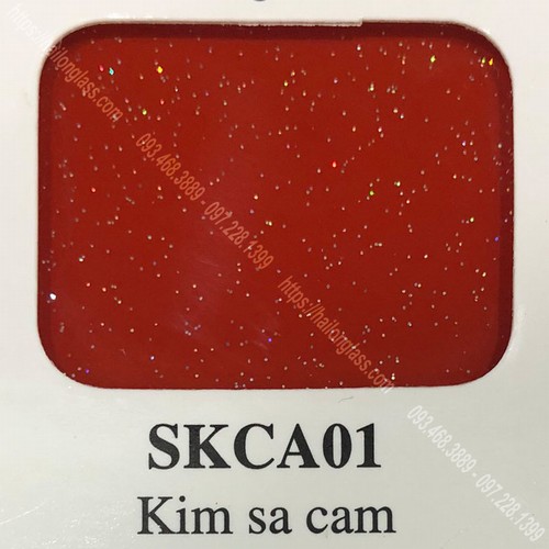 Kính Ốp Bếp Màu Kim Sa Cam (SKCA01)