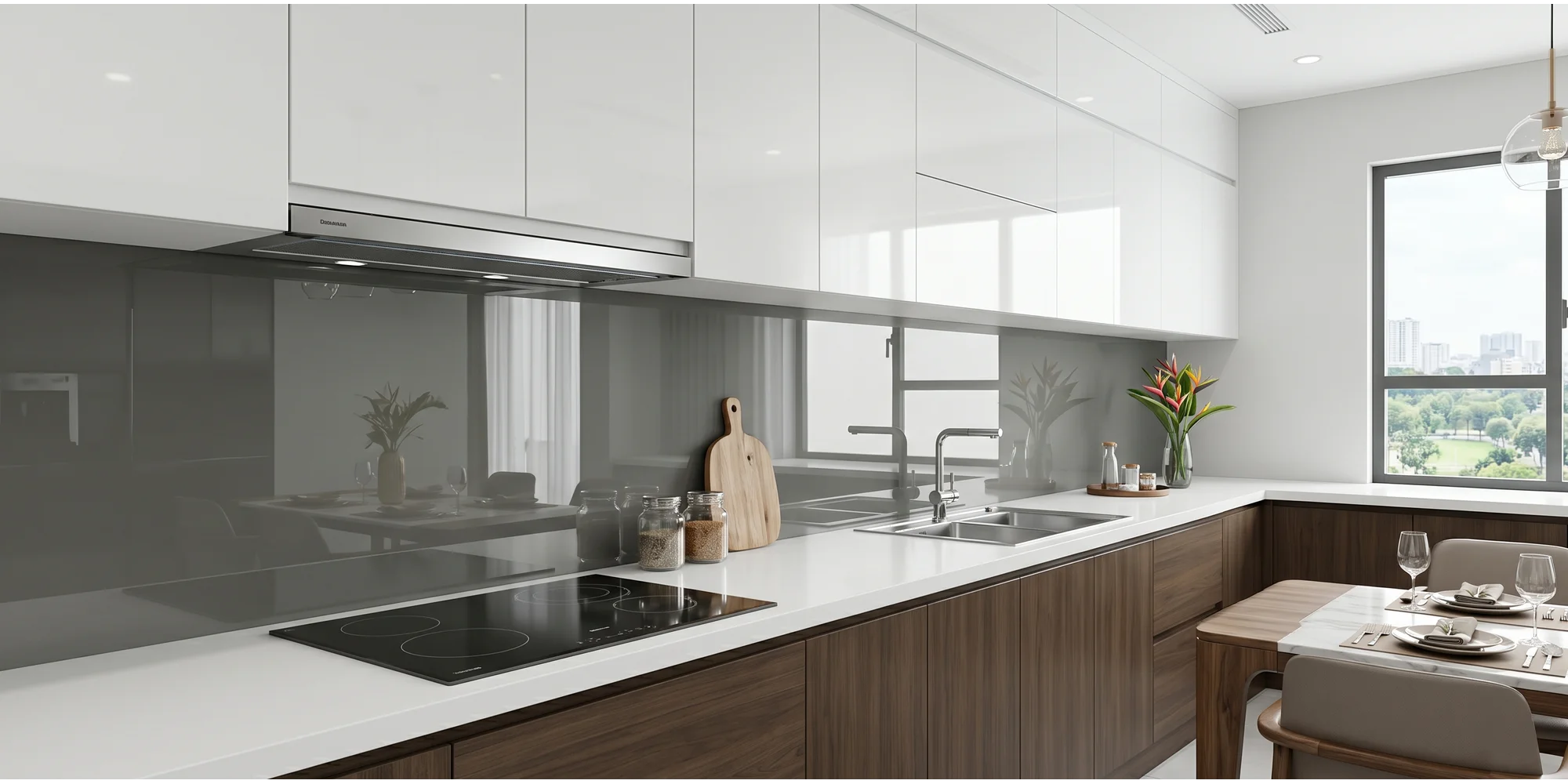 Product Kính Ốp Bếp Màu Nhũ Đồng 02