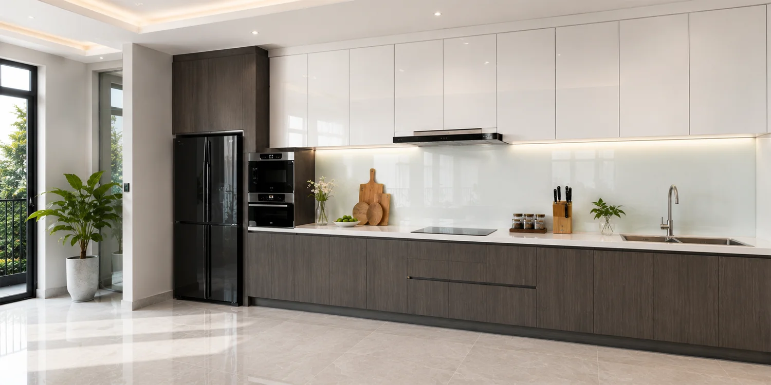 Product Kính Ốp Bếp 6mm - Trắng Sữa