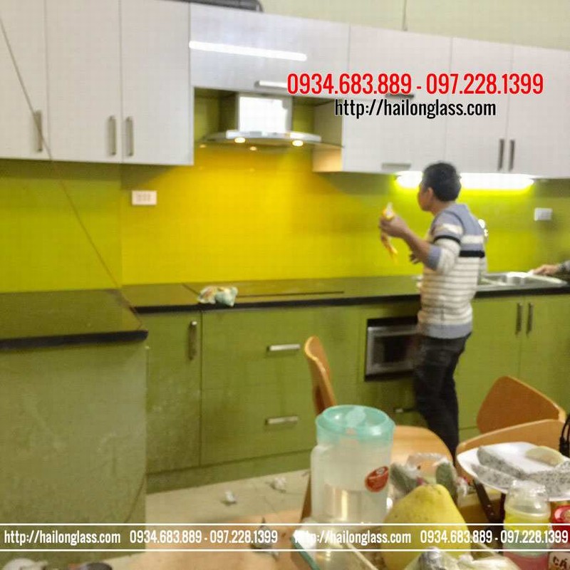 Chuyên ốp bếp màu vàng chanh tại Hà Nội