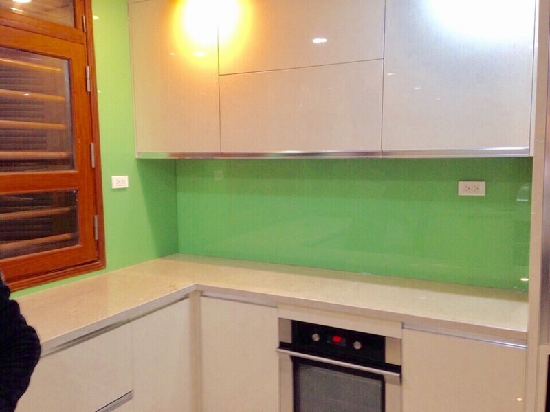 Kính Ốp Bếp Màu xanh Cốm